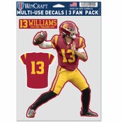 USC Trojans Caleb Williams 3 Pack Fan Decals